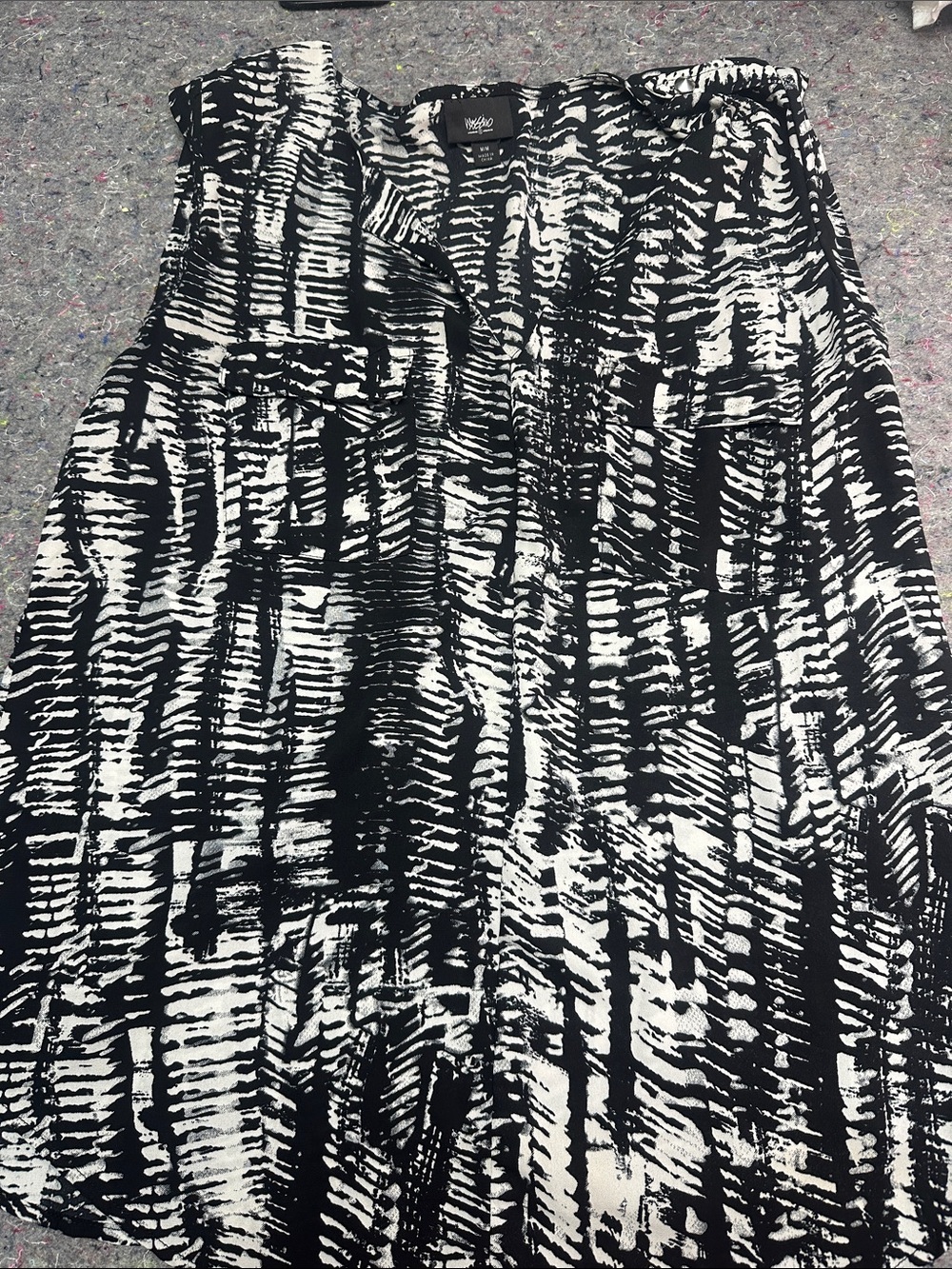 Women's Black & White A-Line Skirt by Worthington